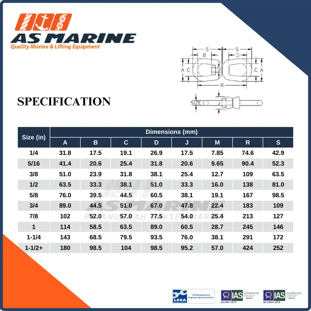 Specification Crosby USA G402